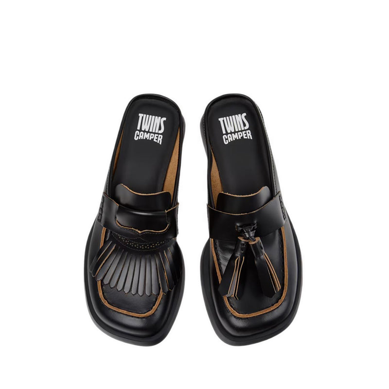 Donna Women's Flat Slip-on Sandals - Black