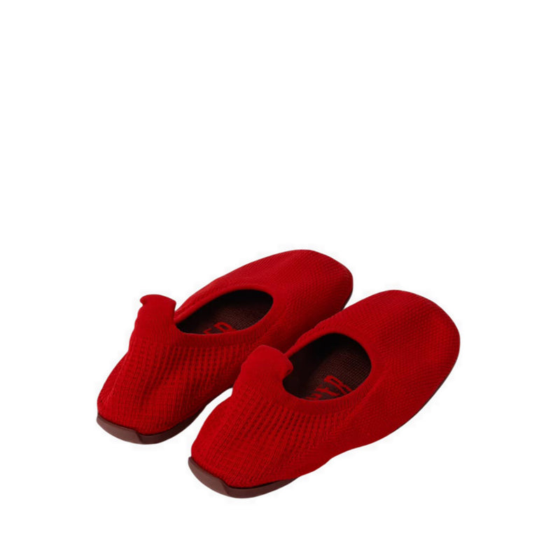 Right Niko Women's Flat Slip-on Shoes - Red