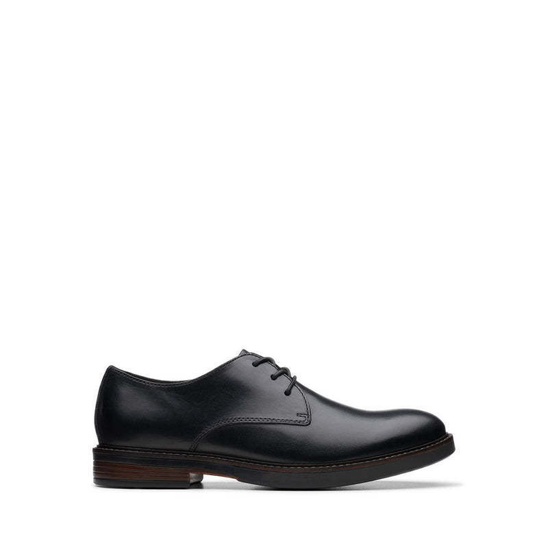 Clarks Paulson Plain Black Leather