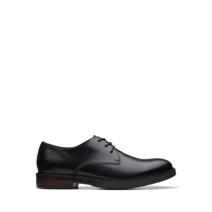 Clarks Paulson Plain Black Leather
