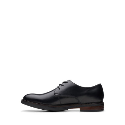 Clarks Paulson Plain Black Leather