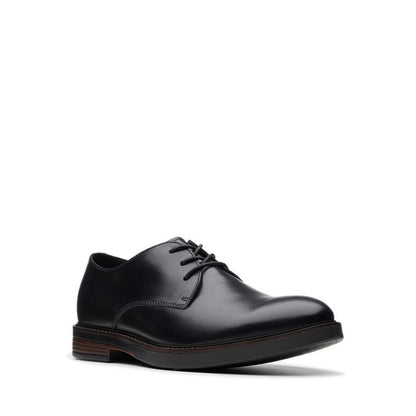 Clarks Paulson Plain Black Leather
