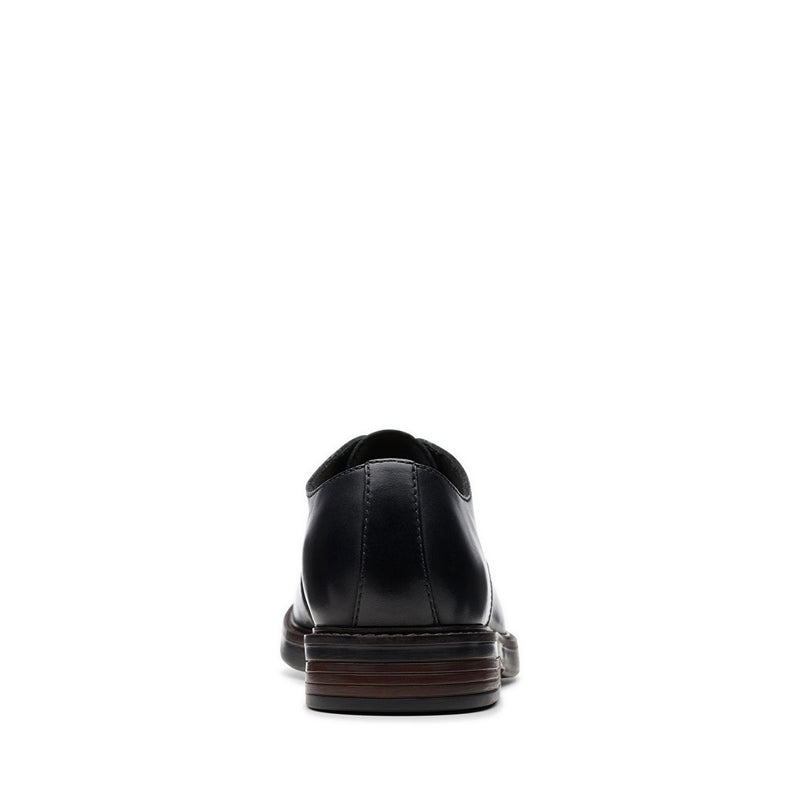 Clarks Paulson Plain Black Leather