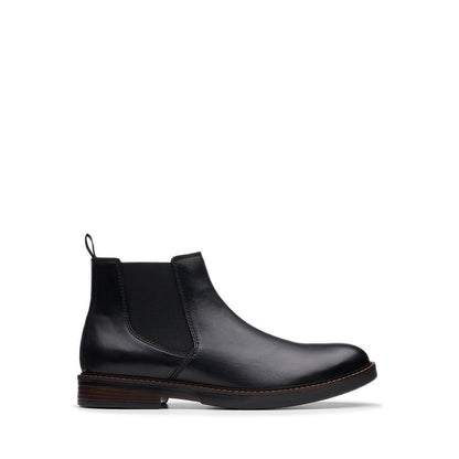 Clarks Paulson Up Black Leather