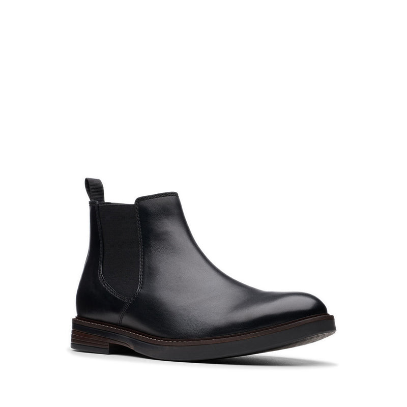 Clarks Paulson Up Black Leather