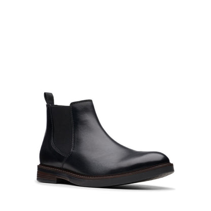 Clarks Paulson Up Black Leather