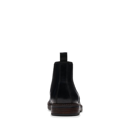 Clarks Paulson Up Black Leather