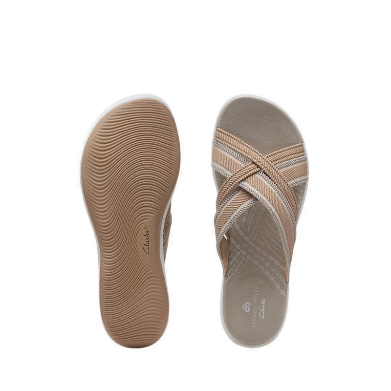Clarks Womens Mira Isle - Sand Combi Textile