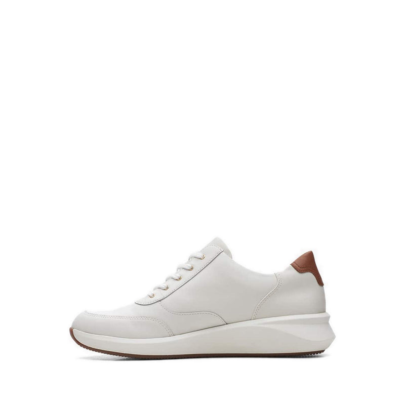 Clarks Women Un Rio Zip White Leather