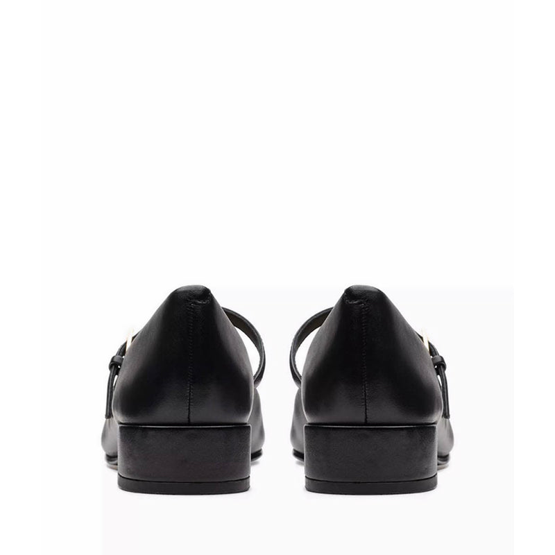 Seren30 Buckle Black Leather
