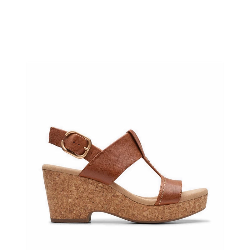 Clarks Giselle Style Tan Leather