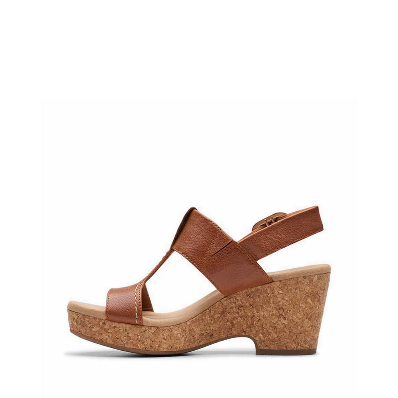 Clarks Giselle Style Tan Leather