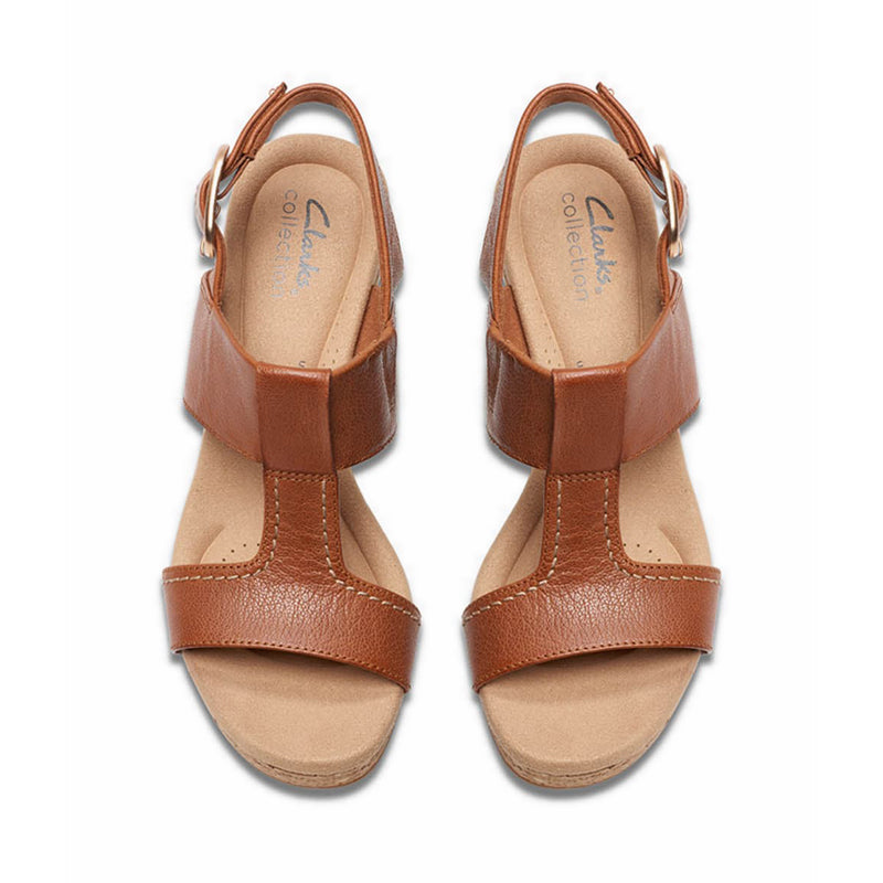 Clarks Giselle Style Tan Leather