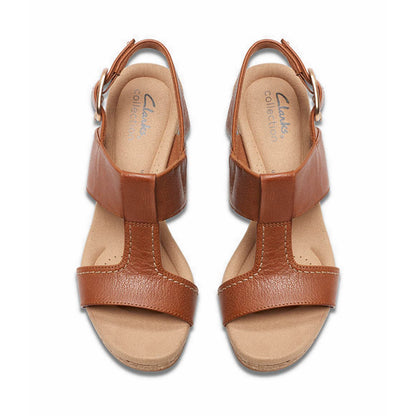 Clarks Giselle Style Tan Leather