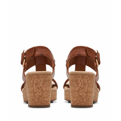 Clarks Giselle Style Tan Leather