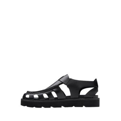 Meare Buckle Black Leather
