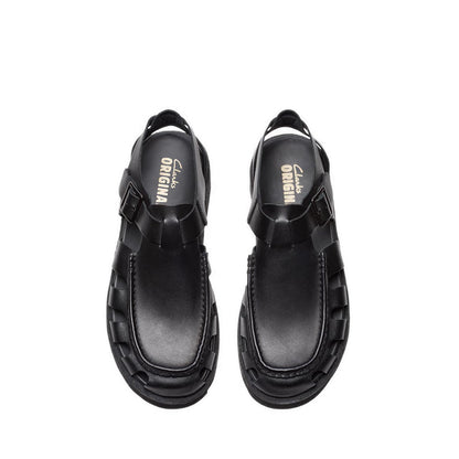 Meare Buckle Black Leather