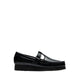 Wallabee T Bar Blk HiShine Lea