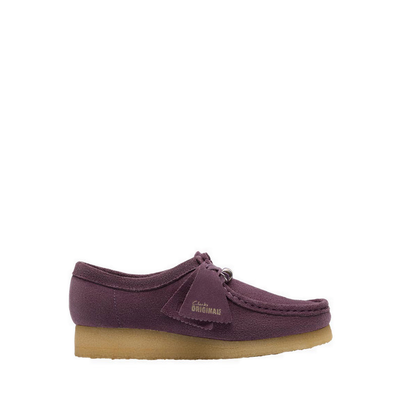Clarks Wallabee. Plum Suede