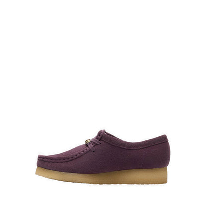 Clarks Wallabee. Plum Suede