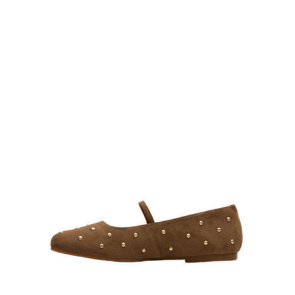 Livia Stud Walnut Suede