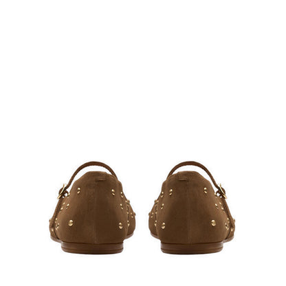 Livia Stud Walnut Suede
