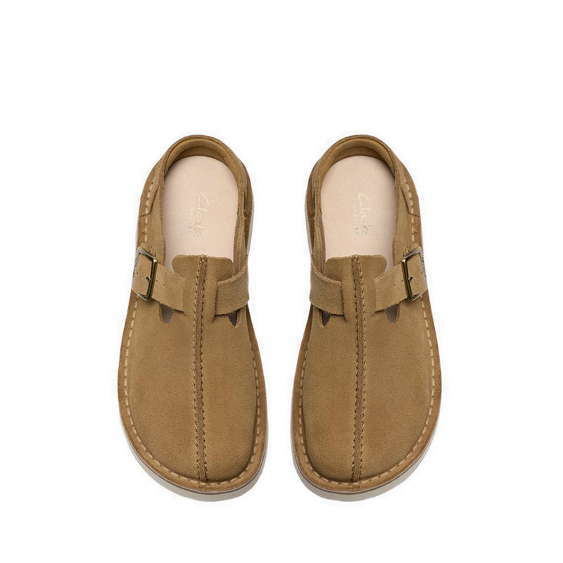 Clarks Solsbury Mule. Dark Sand Suede