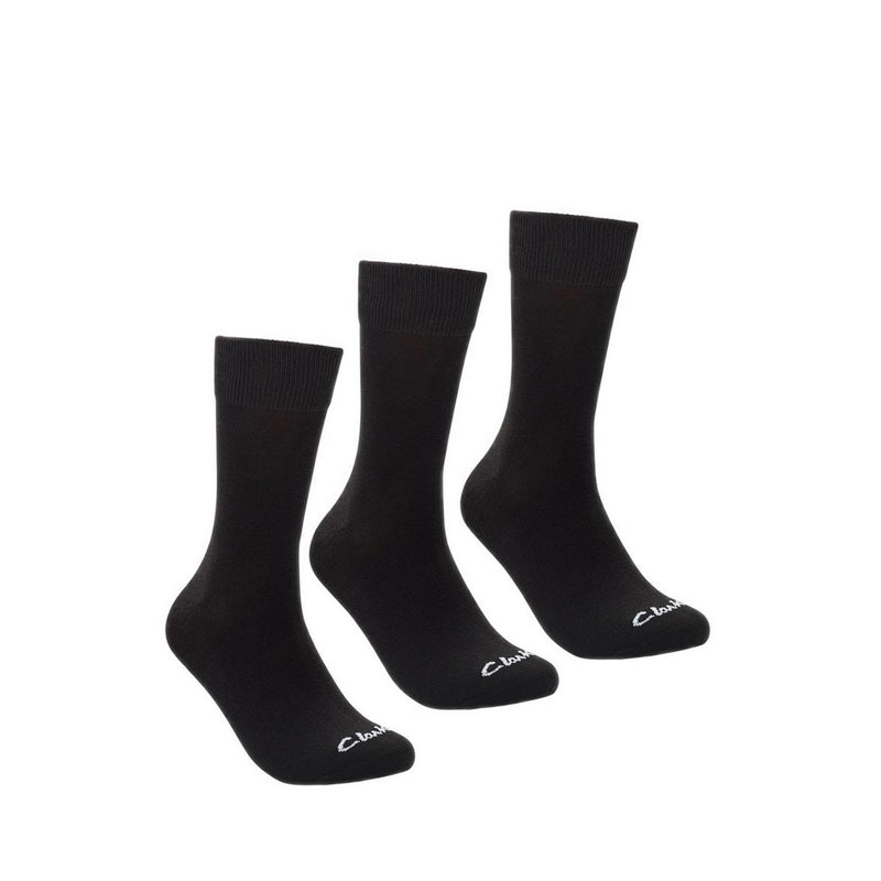 Clarks Socks & Shoecare 3pkCasual Crew - Black