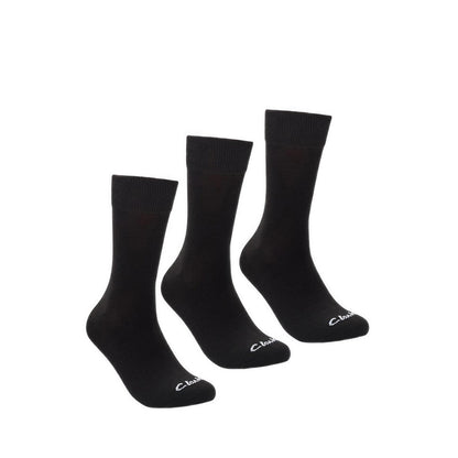 Clarks Socks & Shoecare 3pkCasual Crew - Black