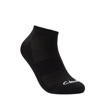 Clarks Socks & Shoecare 3pkSport Ankle - Black