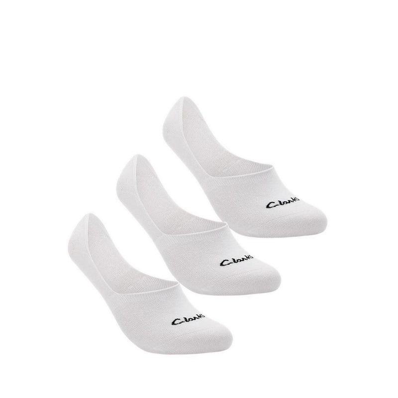 Clarks Socks & Shoecare 3pk Sock Liner - White