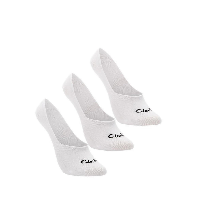 Clarks Socks & Shoecare 3pkSockLiner. - White