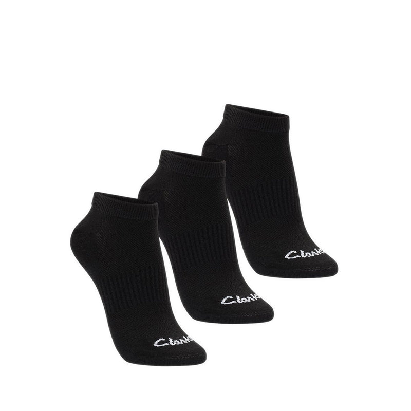 Clarks Socks & Shoecare 3pkSportAnkle. - Black