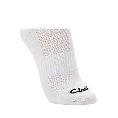 Clarks Socks & Shoecare 3pkSportAnkle. - White
