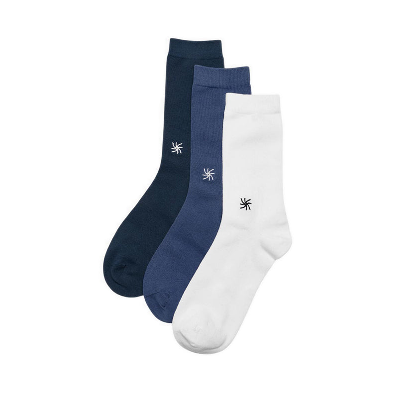 Clarks Socks & Shoecare CS 3pk Crew - Blue Combi