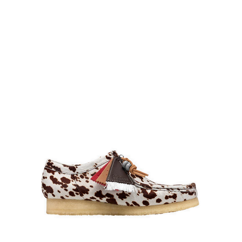 Clarks Mens Wallabee - Brown Cow Print