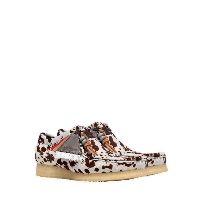 Clarks Mens Wallabee - Brown Cow Print