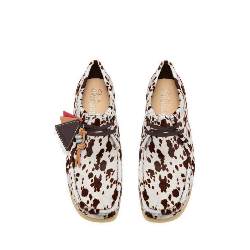 Clarks Mens Wallabee - Brown Cow Print