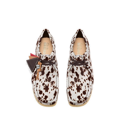 Clarks Mens Wallabee - Brown Cow Print