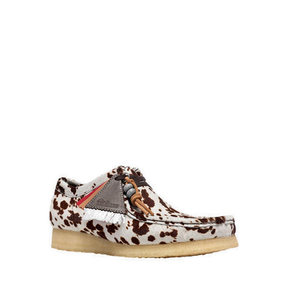 Clarks Mens Wallabee - Brown Cow Print