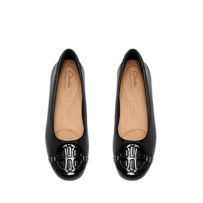 Clarks Womens Cathrynn Luna - Black/Black Pat