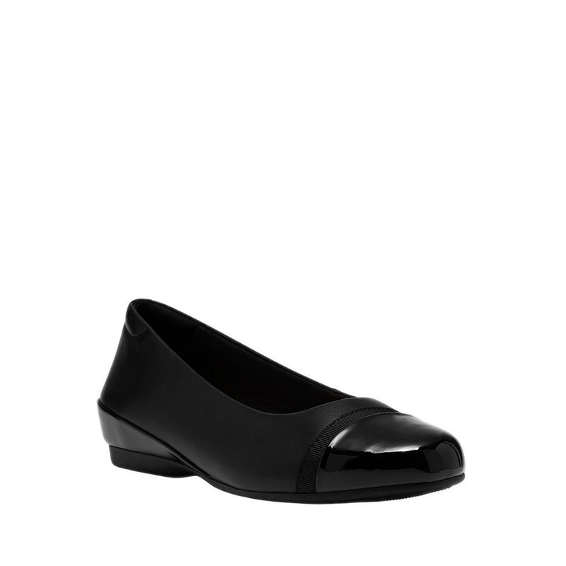 Clarks Womens Cathrynn Dusk - Black/Black Pat