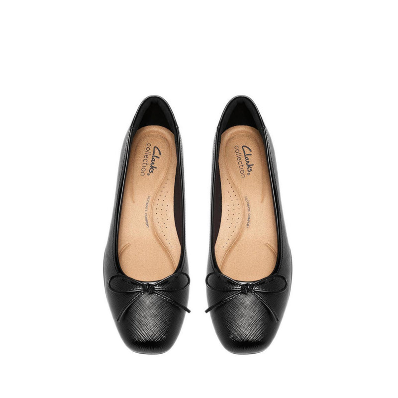 Clarks Womens Jazmynn Bow - Black Interest
