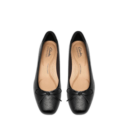 Clarks Womens Jazmynn Bow - Black Interest