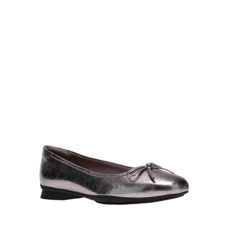 Clarks Womens Jazmynn Bow - Pewter Metallic