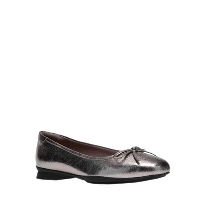 Clarks Womens Jazmynn Bow - Pewter Metallic