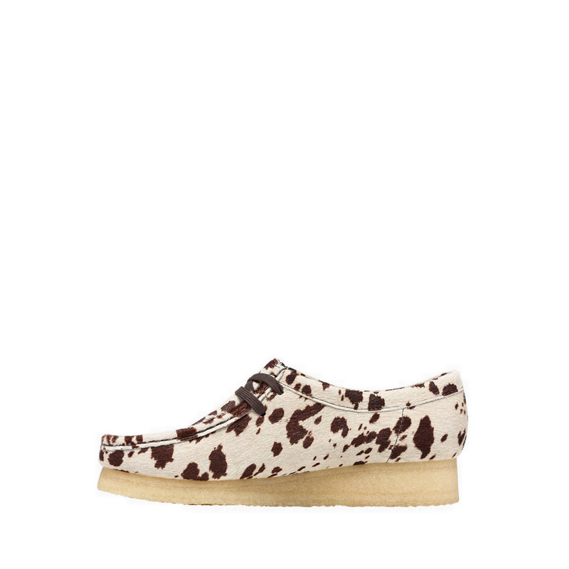 Clarks Womens Wallabee. - Brown Cow Print