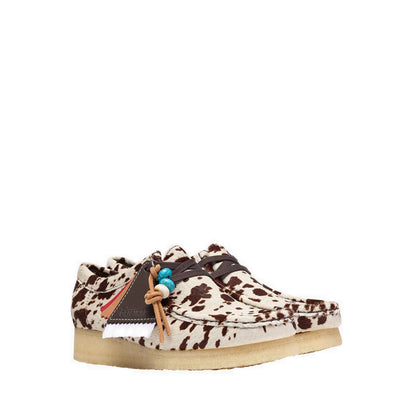 Clarks Womens Wallabee. - Brown Cow Print