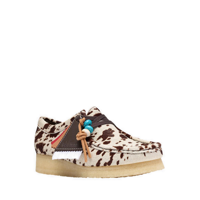 Clarks Womens Wallabee. - Brown Cow Print