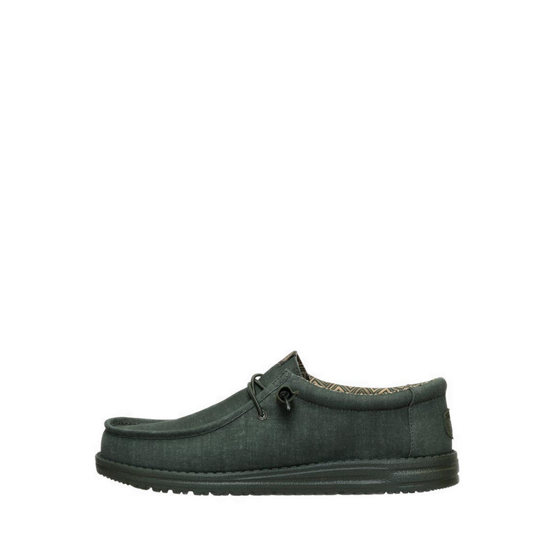 HEYDUDE Wally Stretch Canvas Deep Green